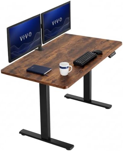 VIVO Rustic Vintage Brown 48 x 30 in Standing Desk, DESK-KIT-1B5N by VIVO