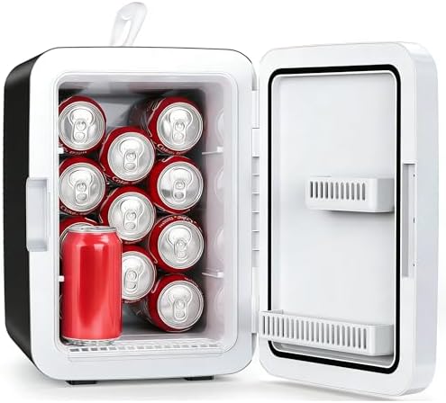 Antarctic Star 10L Small Compact Refrigerator Portable Mini Fridge, Black by AntarcticStar