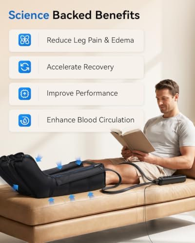 FIT KING Leg Massager with Heat and Compression Therapy – Leg Massage for Circulation, Swollen Leg Pain and Fatigue Relief – Foot Calf Massager Boots – Fathers Day Gift for Dad - Image 3