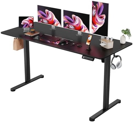 Furmax 55 Inches Electric Standing Desk, Home Office Desk with Phone Holder by Furmax