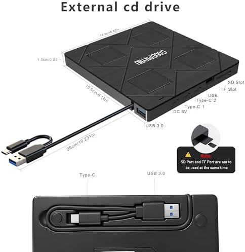 8-in-1 DVD Player for Laptop Featuring USB*2 /C*2,TF/SD - Image 7