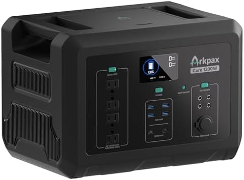 1200W Portable Power Station 1024Wh Solar Generator by Arkpax
