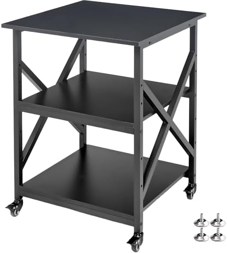 Fannova 23.6"x23.6"x30.1" Large Printer Stand with Adjustable Storage Shelf by Fannova