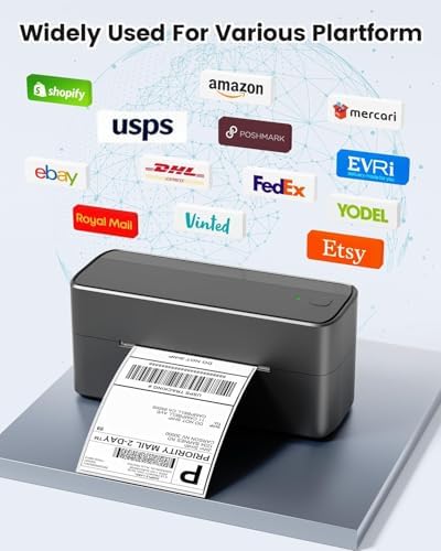 Phomemo 241BT Thermal Label Printer & Holder & 20Pcs Labels - Image 6
