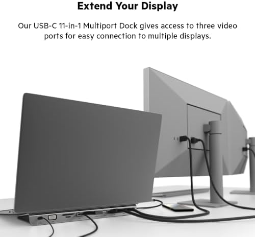Belkin USB C Hub, 11-in-1 Multi-Port Laptop Dock with 4K HDMI, DP, VGA, USB C Docking Station with 100W Power Delivery, USB A, Gigabit Ethernet, SD, MicroSD, 3.5mm Port For MacBook Pro, Air and More - Image 5