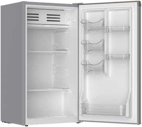 Frigidaire Mini Refrigerator, Compact Freezer Compartment, Adjustable Thermostat Control, Reversible Door, Contemporary Series, 3.2 cu ft, Grey - Image 5