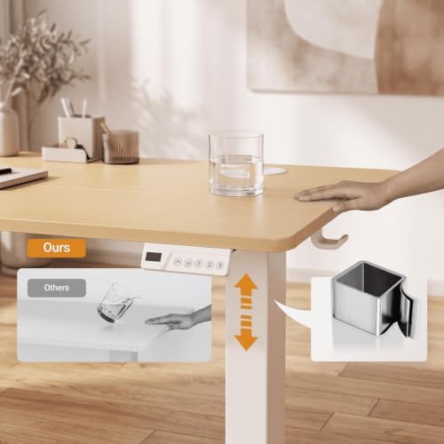 Claiks Electric Small Standing Desk, 35x20 Inch, Nature - Image 5
