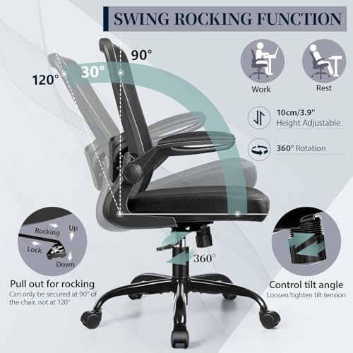 FelixKing Office Chair, Ergonomic Comfy Desk Chair with Flip-up Armrests - Image 7