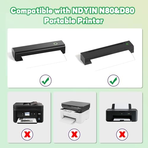 Portable Printer & 100 Sheets 8.5"x11" Fanfold Thermal Paper US Letter Size for Home, car, Office, School, etc - Image 3