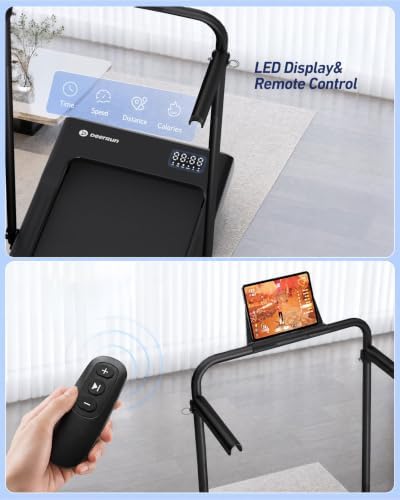 DeerRun Walking Pad Treadmill with Incline & Handle Bar - Image 7