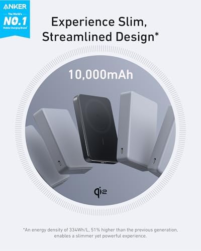 Anker MagGo Power Bank, 10,000mAh Qi2-Certified 15W Portable Charger - Image 2