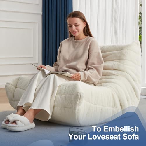 Hobestluk Big Bean Bag Chairs for Adults Fireside BeanBag Couch Togo Sofa - Image 6
