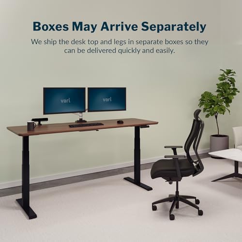 Vari Classic Electric Standing Desk – 72x30 – Walnut/Black - Image 7