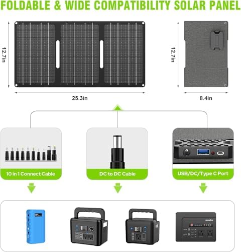 Powkey 24000mAh Portable Power Station with Panels Included 30W - Image 4