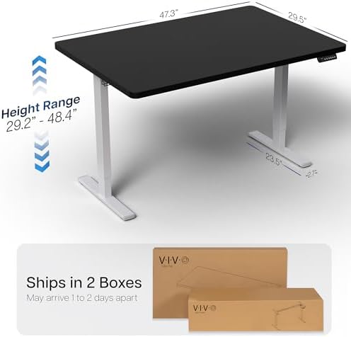 VIVO Black 48 x 30 in Standing Desk, DESK-KIT-1G5B - Image 4