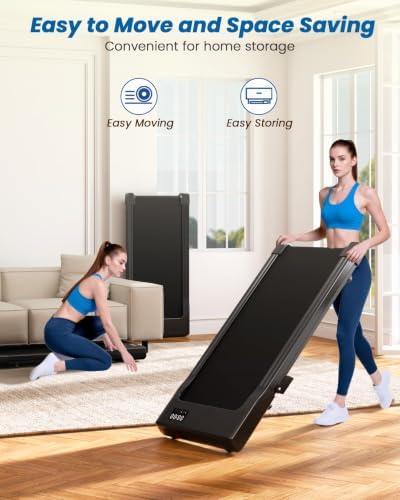 DeerRun Walking Pad Treadmill with Incline, Under Desk Treadmill for Home - Image 7