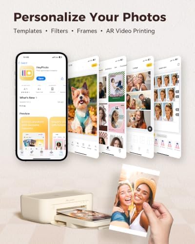 HPRT CP4100 4X6 Photo Printer for iPhone & Android, 108 Sheets & 2 Ribbons - Image 5
