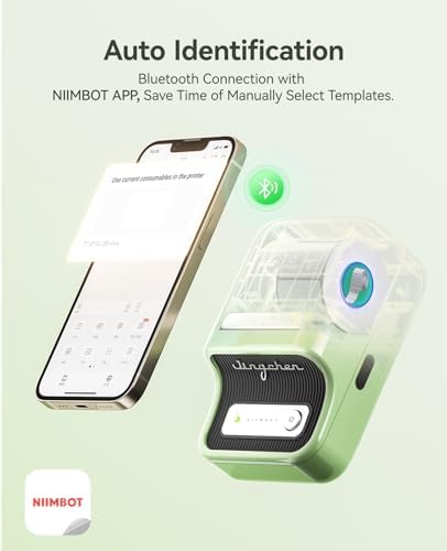 NIIMBOT B21 Label Maker, 2 Inch Bluetooth Thermal Label Printer, Green - Image 6