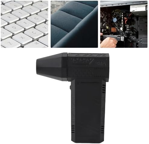Compressed Air Duster, 130000RPM Cordless Electric Air Duster 200W Mini Blower Rechargeable Air Duster Car Blower for Drying for PC Keyboard Car, Home, Outdoors, Black - Image 2