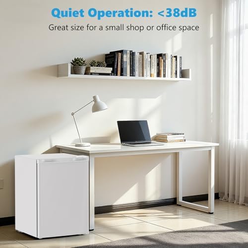 COWSAR 2.6 Cu.Ft Mini Fridge with Freezer for Bedroom Dorm, White - Image 5