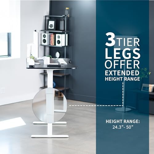 VIVO Black Carbon Fiber 63 x 32 in Standing Desk, DESK-KIT-2W1R - Image 5