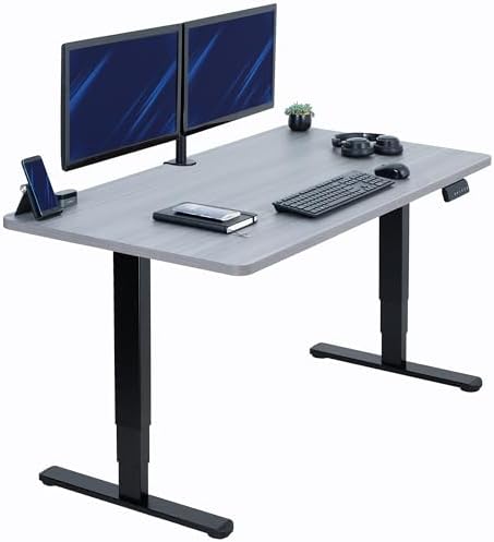 VIVO Dark Gray 55 x 28 in Standing Desk, DESK-KIT-2B55G by VIVO