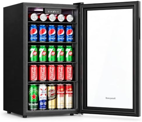 Honeywell Beverage Refrigerator and Cooler, 116 Can Mini Fridge with Glass Door for Soda Beer or Wine for Office or Bar with Adjustable Removable Shelving, Commercial Grade - Image 6