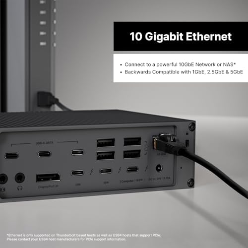 CalDigit TS5 Plus Thunderbolt 5 Docking Station: 20-Port PCIe-10GbE Mac|PC - Image 4