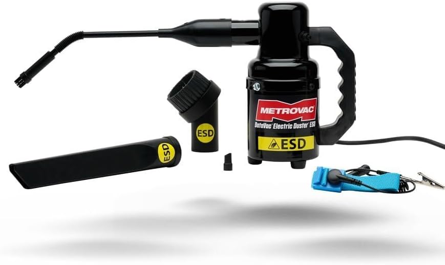 MetroVac DataVac ED-500-ESD Electric Air Duster | Antistatic Computer Air Blower for PC Cleaning with Accessories - Image 2