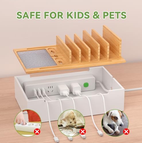 Pezin & Hulin Charging Station, Natural+White (No USB Charger and Cables) - Image 2