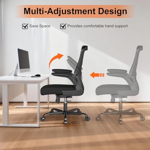 Ergonomic Office Chair, Comfy Mesh Desk Chair with Flip-up Armrests - Image 5