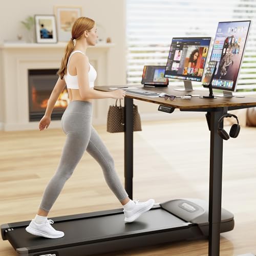 Furmax 55 Inches Electric Standing Desk, Home Office Desk with Phone Holder - Image 2