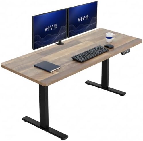 VIVO Reclaimed Wood 60 x 24 in Standing Desk, DESK-KIT-1B6P by VIVO
