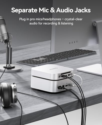 ORICO 8-in-1 Mac mini M4 Dock Compatible with Mac mini M6,M5 Pro,M4/M4 Pro - Image 6