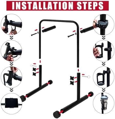 Walking Pad Handle Bar Only, Treadmill Handlebar for Walking Pad with Phone & Water Bottle Holder, Adjustable Handrail Height, Heavy-Duty Steel - Image 6