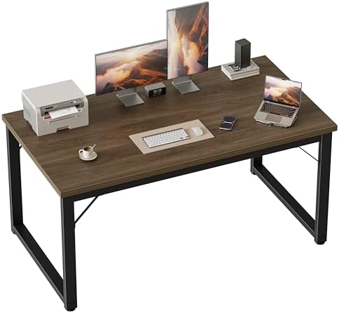Mericonia 48 Inch Computer Desk, 1" Thick Small Office Table, Walnut by MERICONIA