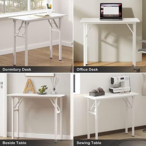 Need Small Computer Desk 31.5 Inch Folding Home Office Table White - Image 5