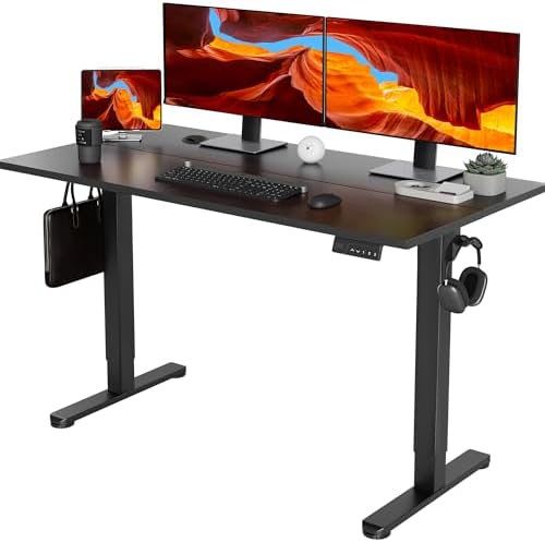 YDN 55 x 24 Inch Black Electric Standing Desk by YDN