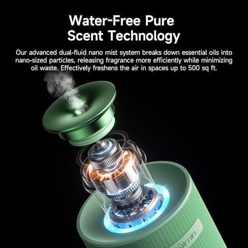 Waterless Cordless Essential Oil Diffuser, Dual Home/Car, Auto Start-Stop - Image 4