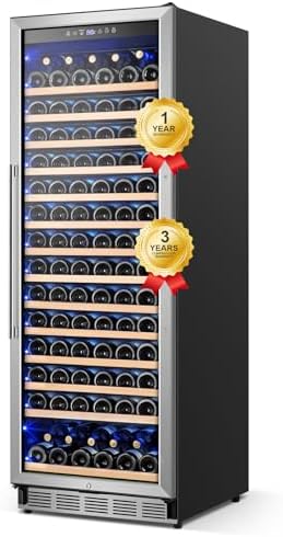 24" 173-Bottle Freestanding Wine Cooler, Low Noise with Sliding Shelves by FoMup