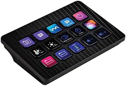 MightySkins Carbon Fiber Skin Compatible With Elgato Stream Deck MK.2 - Black Wood | Protective, Durable, and Unique Vinyl Decal wrap cover | Easy To Apply, Remove, and Change Styles | Made in the USA by MIGHTY+SKINS