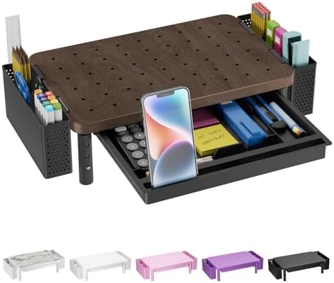 WALI Computer Monitor Stand with Storage and Pen Holder by WALI