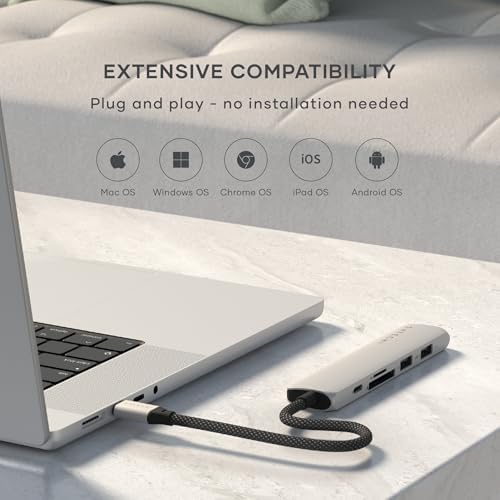 Satechi 6-in-1 USB-C Hub, 4K/60Hz HDMI, 100W PD Charging, Silver - Image 5