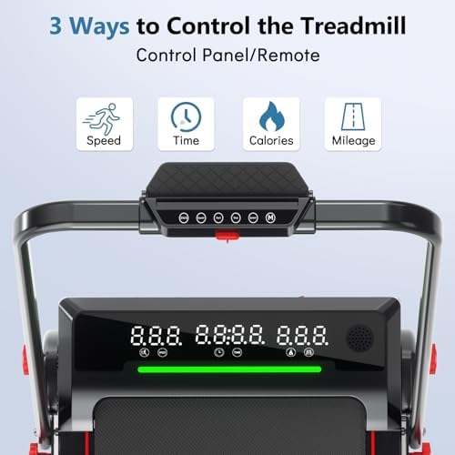 Walking Pad Treadmill with Incline and Handle Bar, 3 in 1 Foldable Treadmills for Home Office, 365lbs Portable Compact Under Desk Treadmill with App, Remote Control and LED Display - Image 3