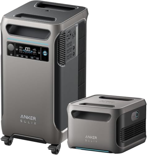 Anker SOLIX F3800 Portable Power Station and Expansion Battery, 7,680Wh by Anker