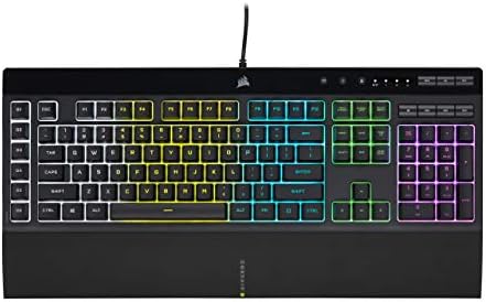 CORSAIR K55 RGB PRO - Dynamic RGB Backlighting - Six Macro Keys with Elgato Stream Deck Software Integration - IP42 Dust and Spill Resistant - Detachable Palm Rest - Dedicated Media and Volume Keys by Unknown