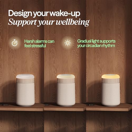 BLUEAIR Air Purifiers with Sunrise Alarm Clock for Home Bedroom Dorm, Beige - Image 3
