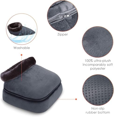 COMFIER Shiatsu Foot Massager with Heat- Kneading Back Massager with Heating Pad, Heated Foot Warmer, Electric Feet Massager Machine for Plantar Fasciitis,Neuropathy, Stress Relief - Image 4