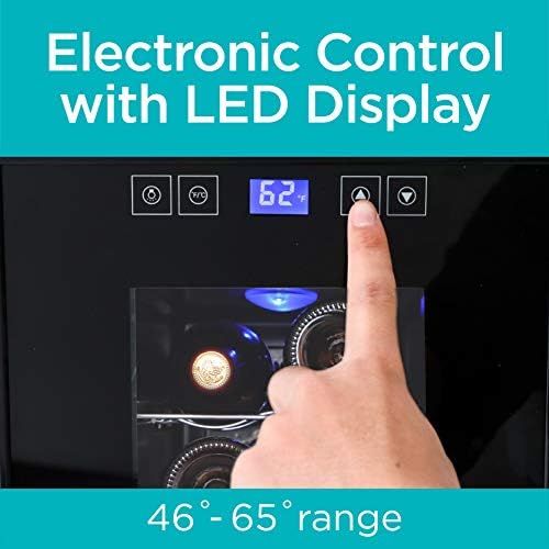 BLACK+DECKER 8-Bottle Thermoelectric Wine Cellar, BD60026, Black - Image 3