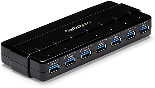 StarTech.com 7 Port USB 3.0 Hub – Up To 5 Gbps – 7 x USB – Universal Multi Port USB Extender for Your Desktop – USB Powered (ST7300USB3B) by StarTech